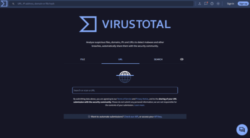 VirusTotal - przydatna stronka do skanowania plików, stron itp.