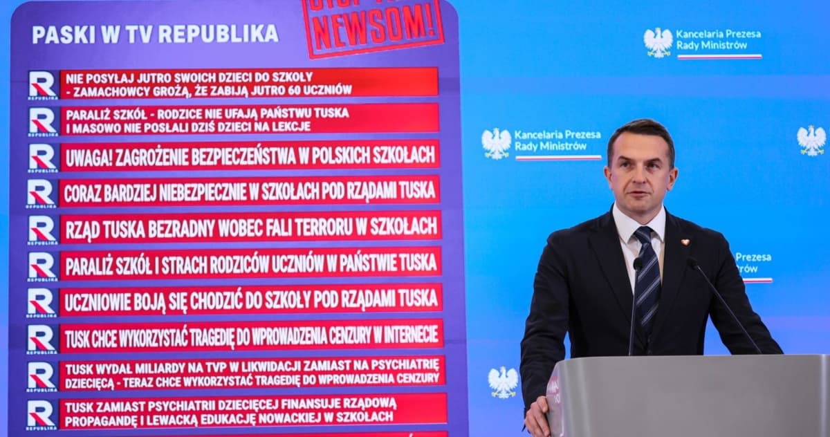 Szłapka nie dopuścił do głosu TV Republika. "Możecie przeprosić i wyjść"