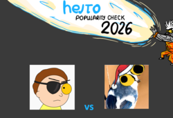 Faza grupowa zmagań Hejto #popularitycheck 2026 - GRUPA B, pojedynek 5/6\ W lewym narożniku @bori znany i popularny m.in. z walki o poprzestanie bycia pomijanym poprzez kontent wszelaki \ W prawym narożniku @Umypaszka znana i popularna m.in. kontentu wszelakiego, szczególnie walki o prymat