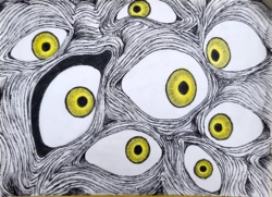 #narysunki Koniec śmiechów i chichów. Czas na horror, a przynajmniej takie miałam założenie. XD Chora jestem, to miałam czas aby się z tym pierdzielić. Pod koniec już mnie wkurzał ten rysunek. Nie mam jeszcze takiej pracowej cierpliwości. Dodam, że mocno inspirowałam się