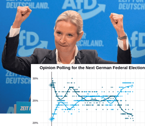 Skrajnie prawicowa AfD po raz pierwszy prowadzi w sondażu w Berlinie przed wyborami krajowymi.